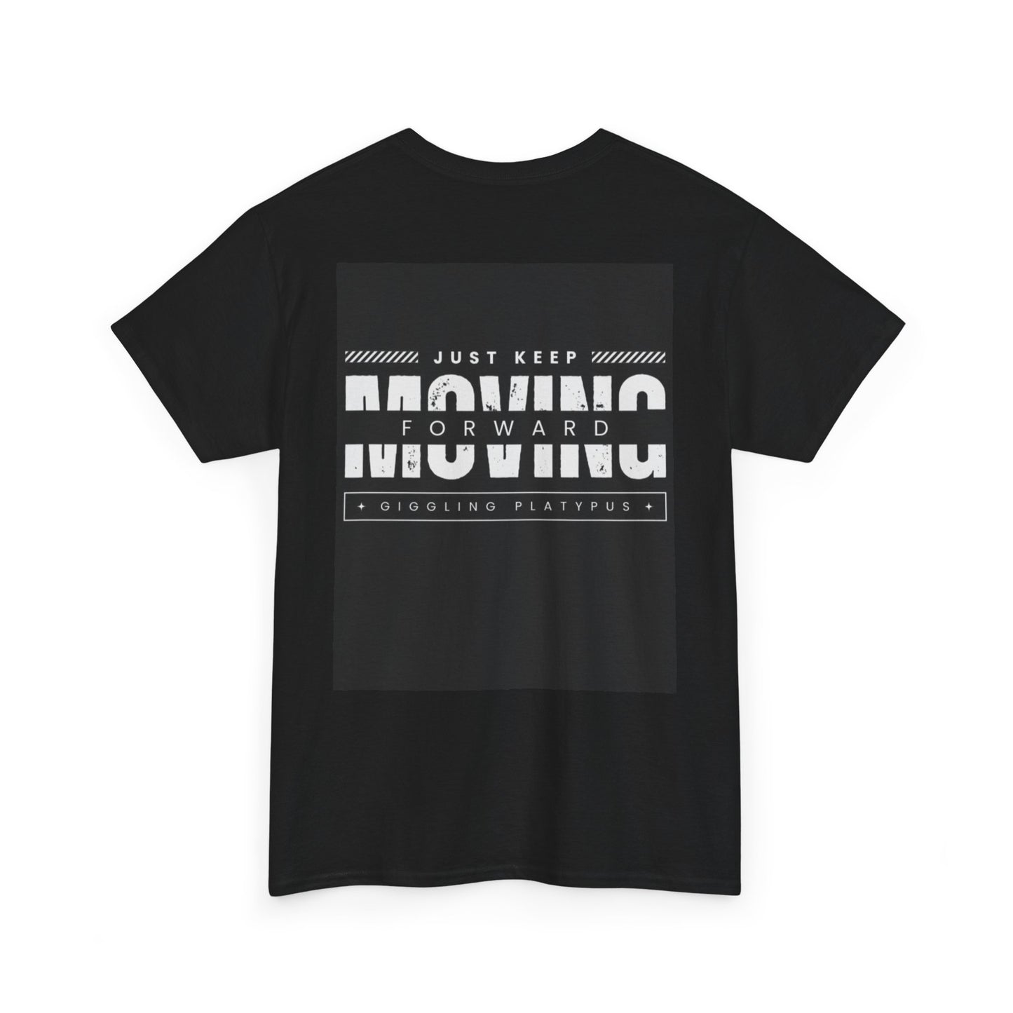 Motivational Unisex Heavy Cotton Tee - Just Keep Moving Forward, Inspirational Gift, Fitness Apparel, Casual Wear, Everyday Style